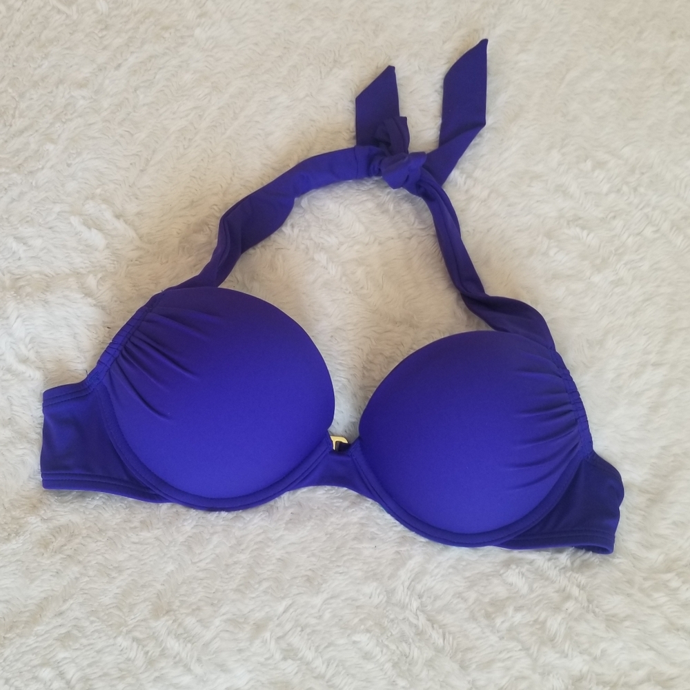 Victoria's Secret Bombshell Halter Bikini Top Blue